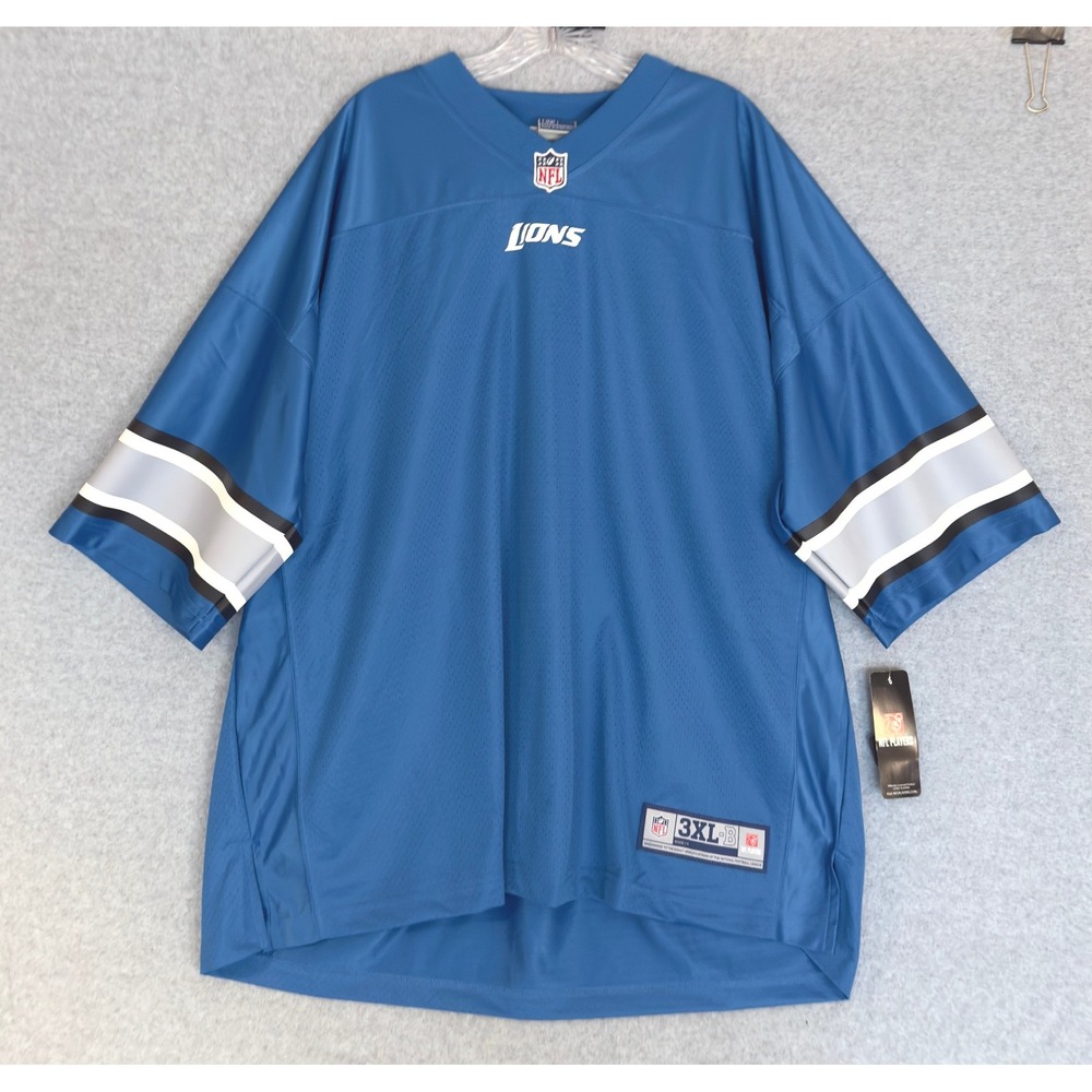 New! NFL Pro Line Detroit Lions Jersey Mens 3XL Blue Blank Team Fan Gear NWT